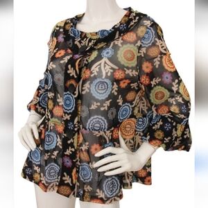Damee Inc Sheet Abstract Floral Jacket